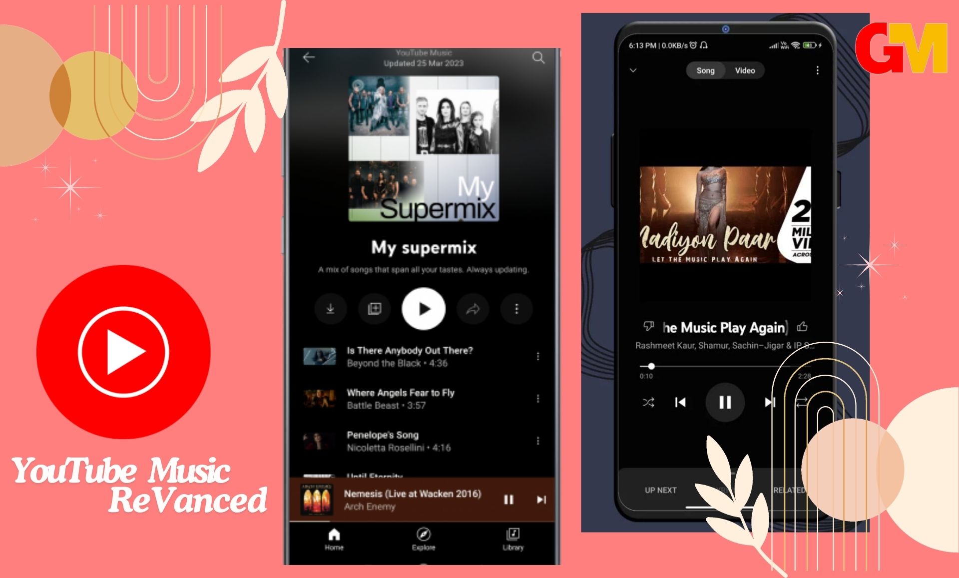 تحميل تطبيق YouTube Music ReVanced v7.17.52 مهكر APK اخر اصدار مجانا
