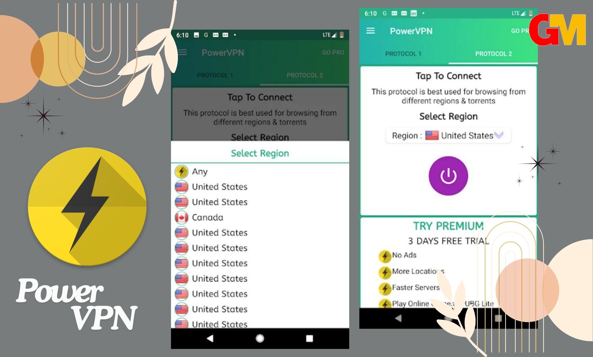 تحميل تطبيق Power VPN v2.1.1 مهكر APK اخر اصدار مجانا