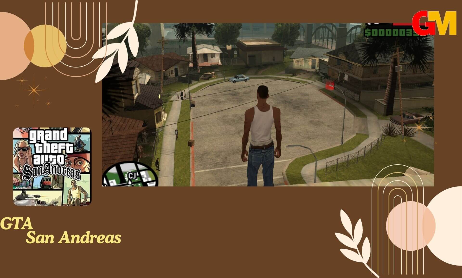 Pull out gta san andreas game in with a small size of 200MB for Android Apk OK