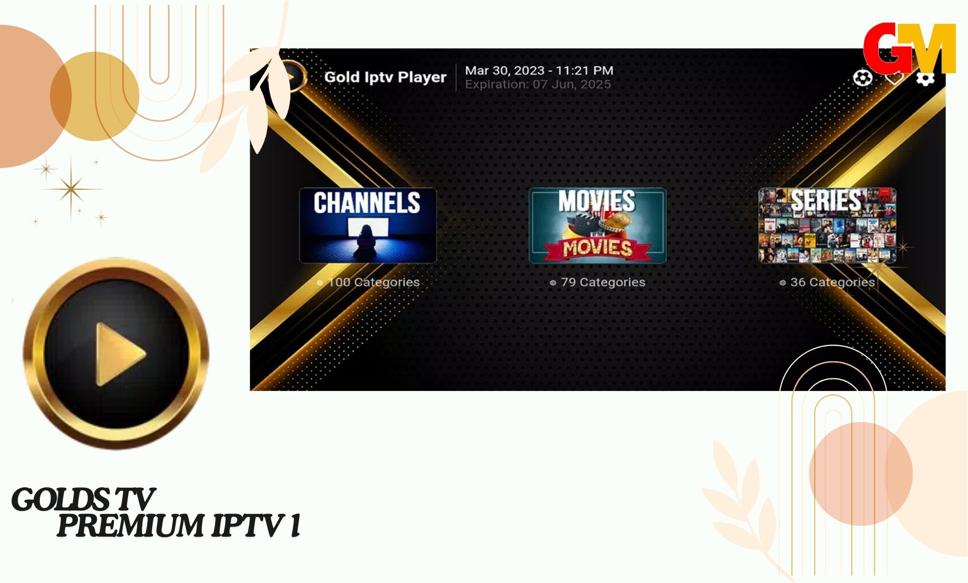 تحميل تطبيق GOLDS TV PREMIUM IPTV l مع كود التفعيل احدث اصدار 2025 للاندوريد والايفون APK