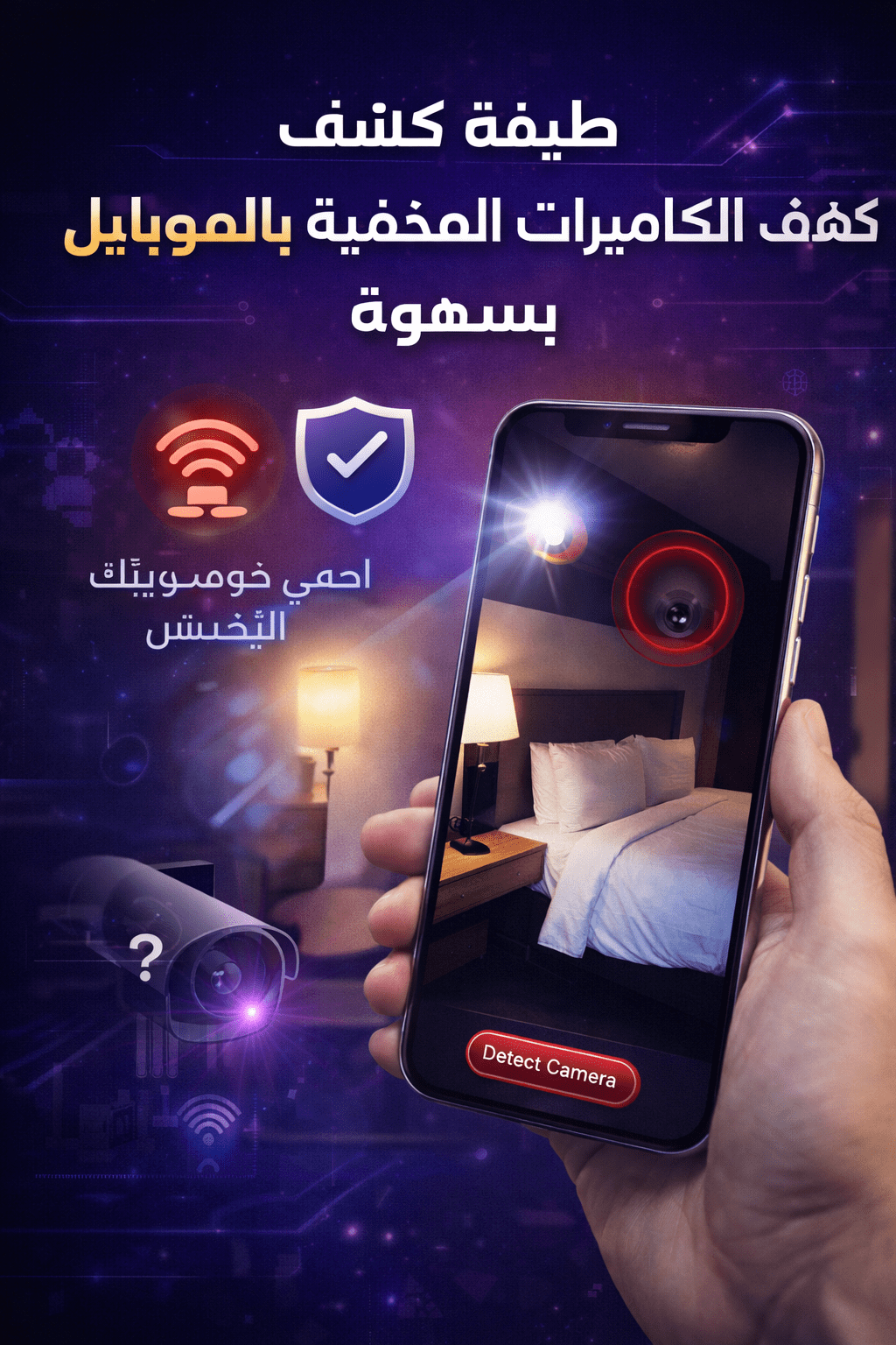 طريقة كشف الكاميرات المخفية بالموبايل بسهولة